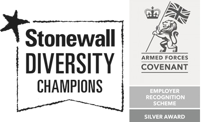 Stonewall Top 100 Employer and Armed Forces Covenant Silver Award